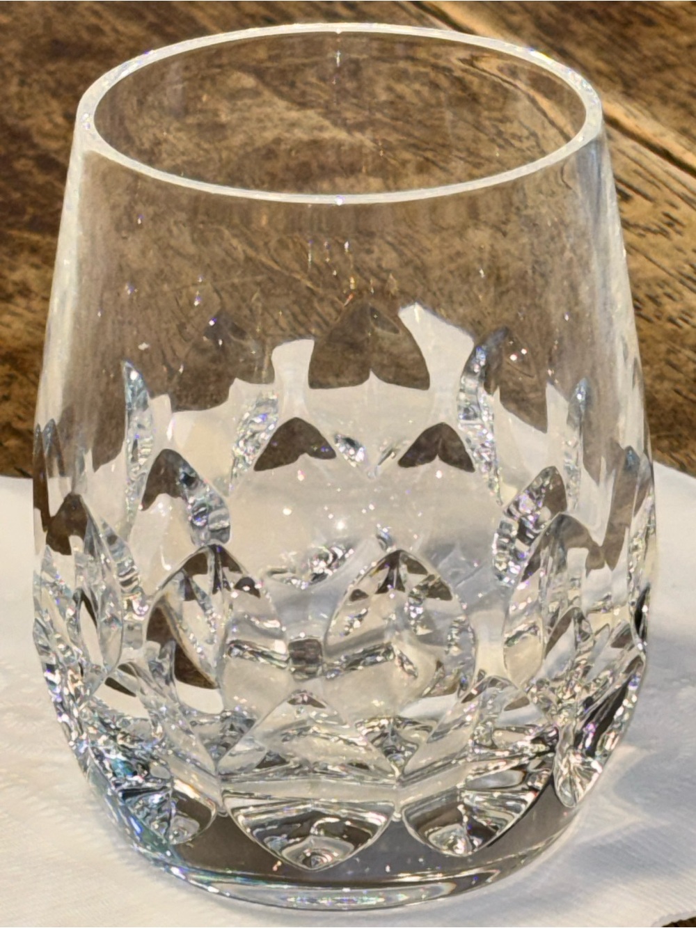 Nachtmann Diamant Crystal Old Fashioned Whiskey Tumbler Heavy Cut Glass